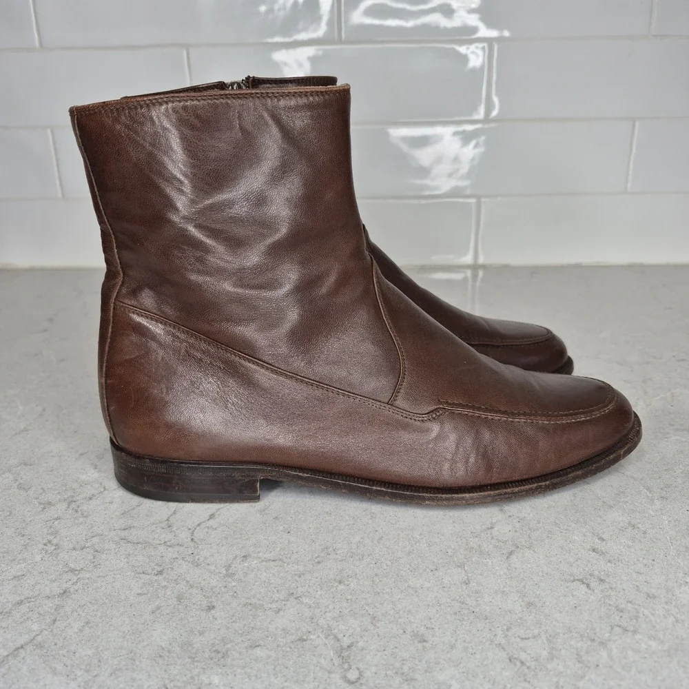 Vintage‎ Royal Imperial Florsheim Boots Brown Mens Size 7.5 D Side Zip